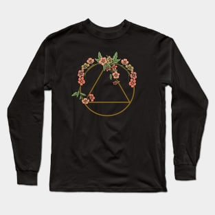 Floral AA Symbol Long Sleeve T-Shirt